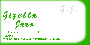 gizella jaro business card